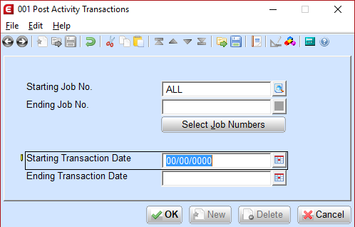The Create Standard Variance Distributions screen in Macola® 10